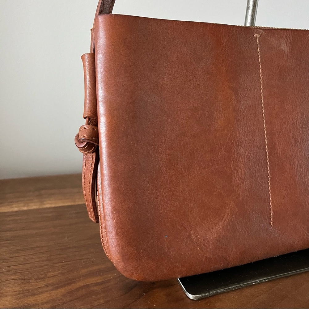 Madewell The Knotted Crossbody Bag Genuine Leather in Tan - Picture 6 of 14